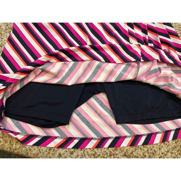 Tail Striped Pleated Pull On Tennis Athletic Skort Sz S - Picture 4 of 11